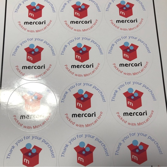 20 pages thank you mixed stickers Poshmark and Mercari - Picture 7 of 16